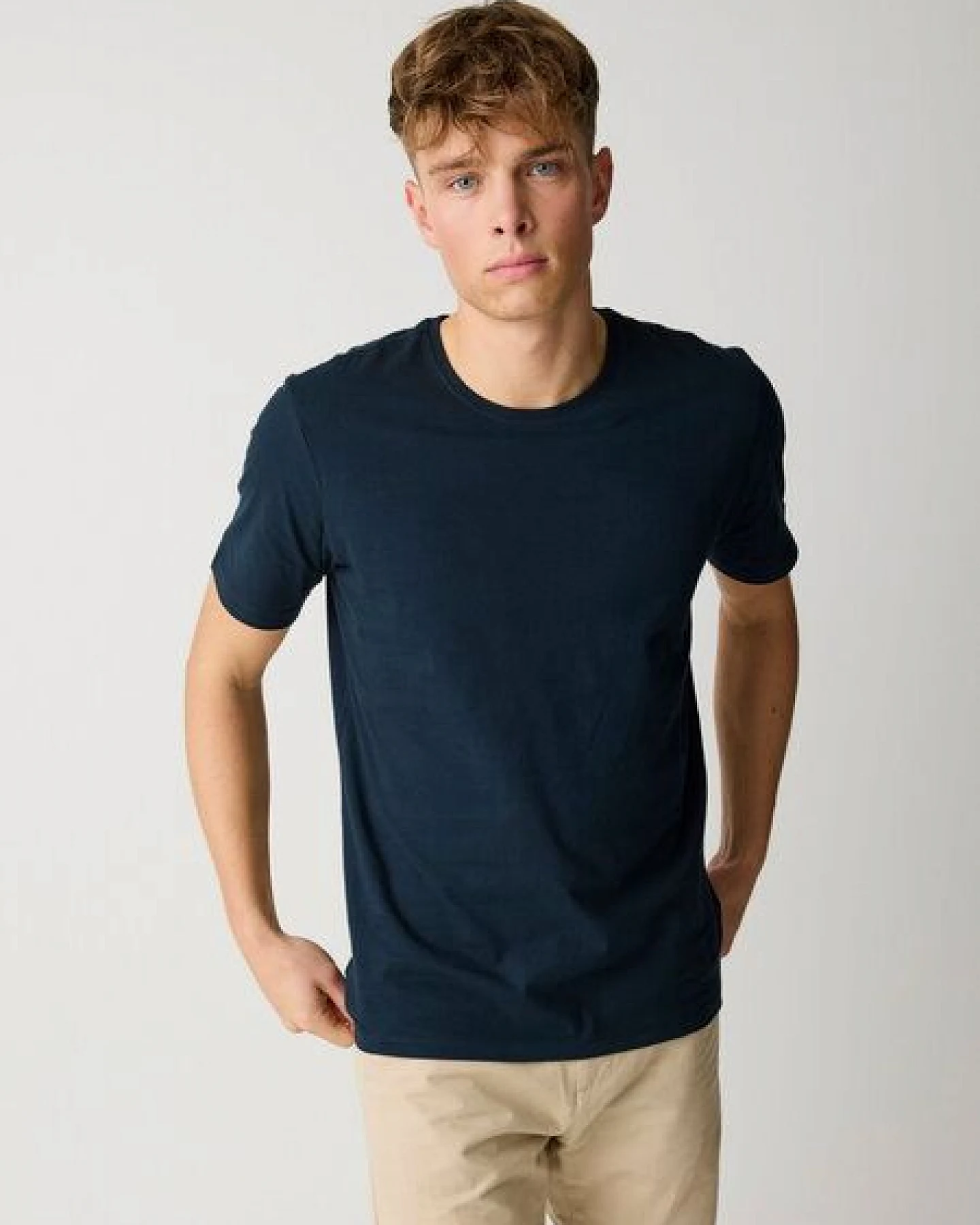 KnowledgeCotton Apparel Basic T-Shirt O-Neck aus Bio-Baumwolle – Ansicht 2