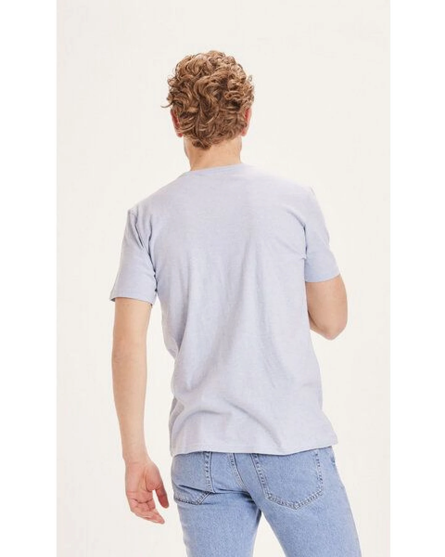KnowledgeCotton Apparel Basic T-Shirt O-Neck aus Bio-Baumwolle – Ansicht 3