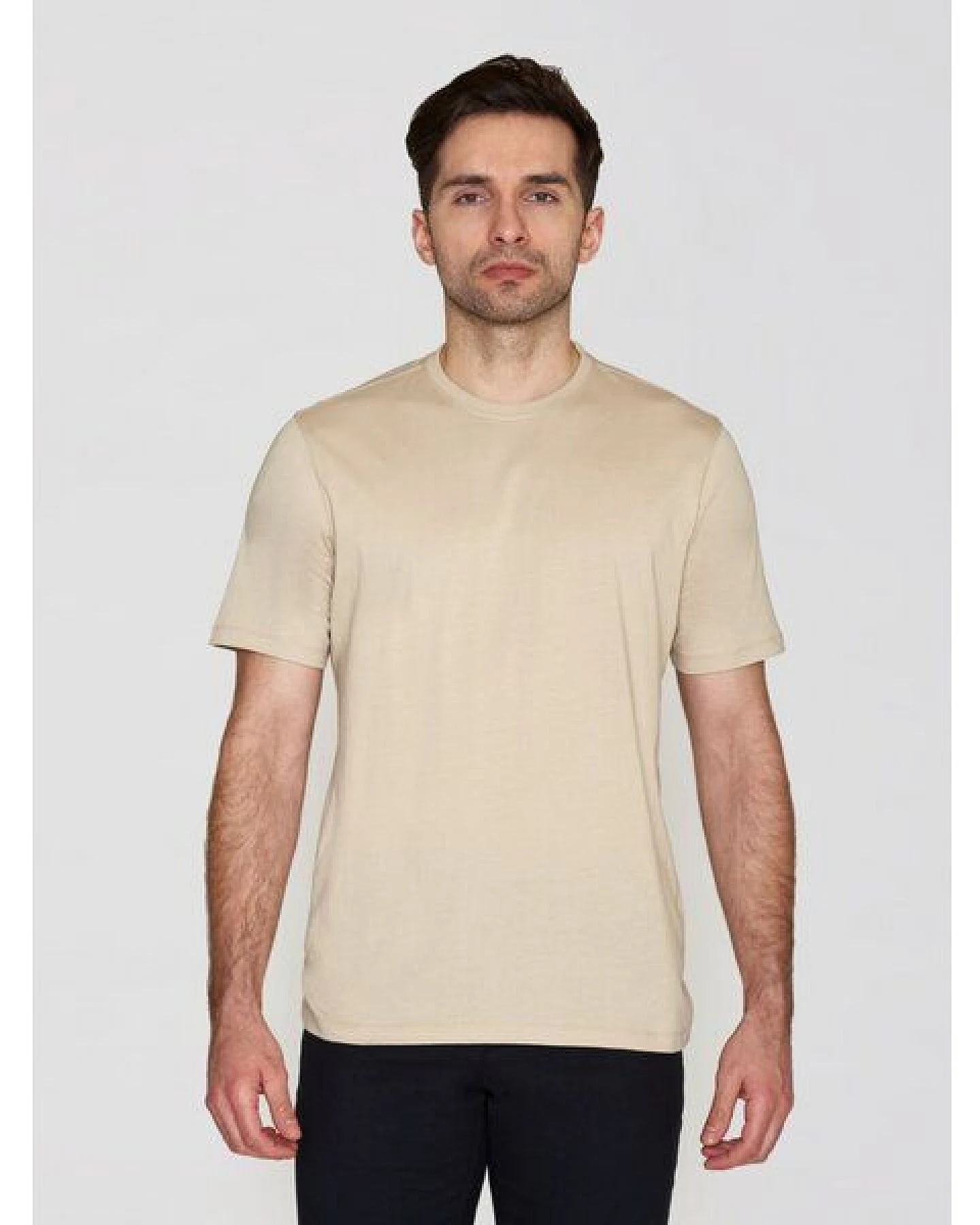 KnowledgeCotton Apparel Basic T-Shirt O-Neck aus Bio-Baumwolle – Ansicht 3