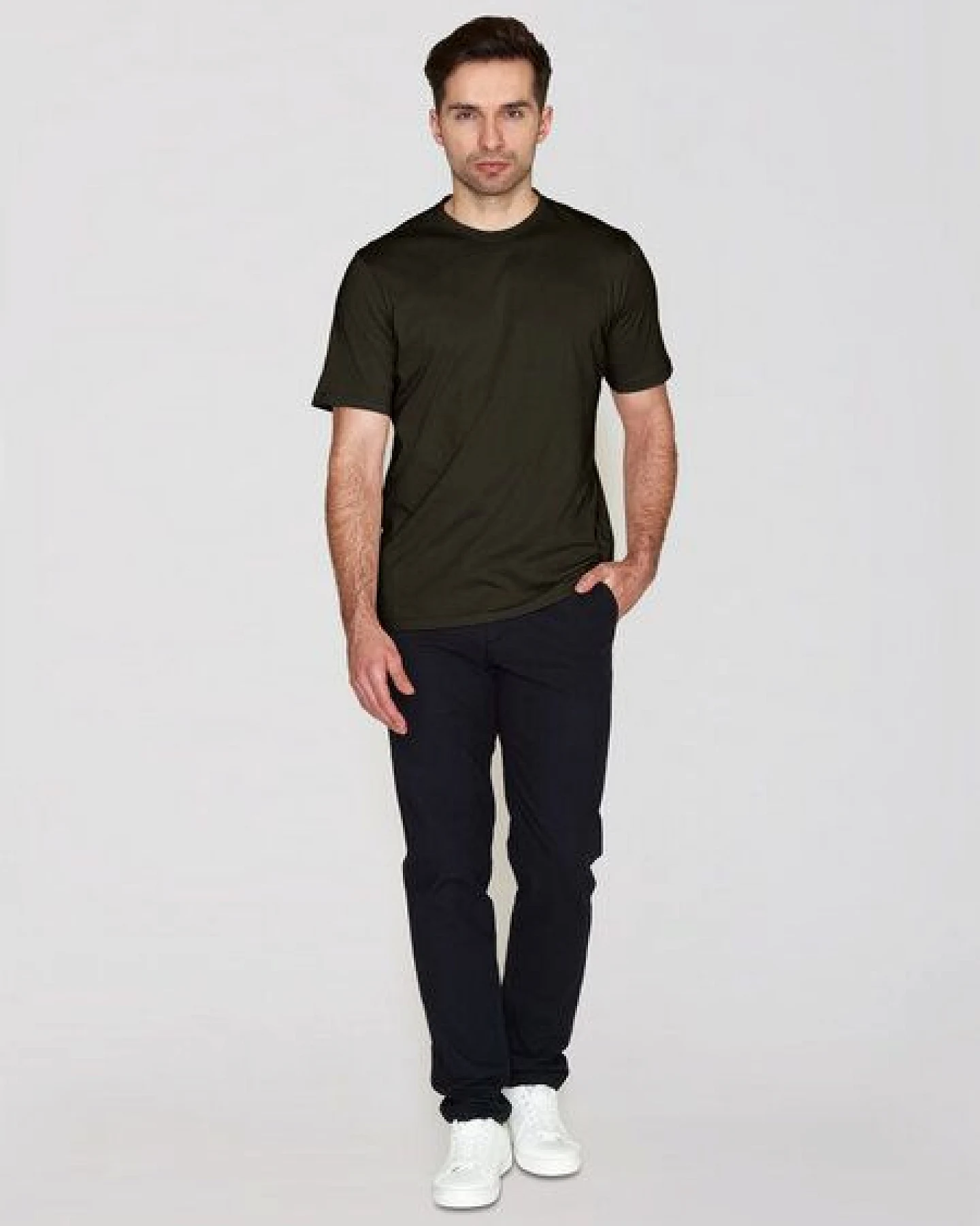 KnowledgeCotton Apparel Basic T-Shirt O-Neck aus Bio-Baumwolle – Ansicht 3