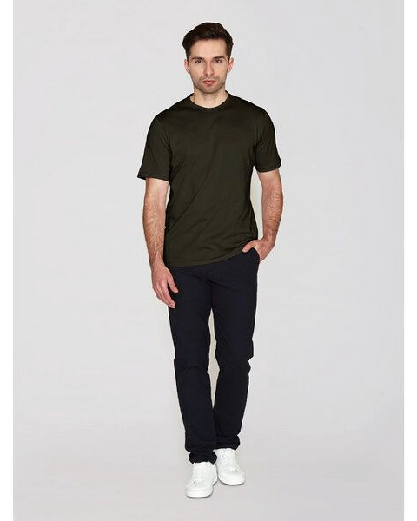 KnowledgeCotton Apparel Basic T-Shirt O-Neck aus Bio-Baumwolle – Ansicht 3