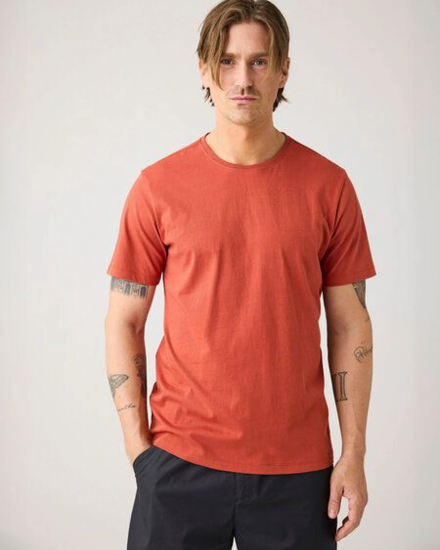 KnowledgeCotton Apparel Basic T-Shirt O-Neck aus Bio-Baumwolle – Ansicht 2