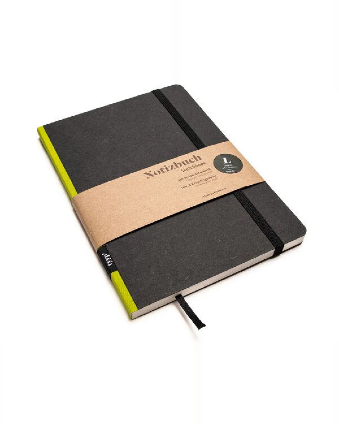 tyyp Notizbuch A5 schwarz – 100% Recyclingpapier – handmade – Klassik – Ansicht 2