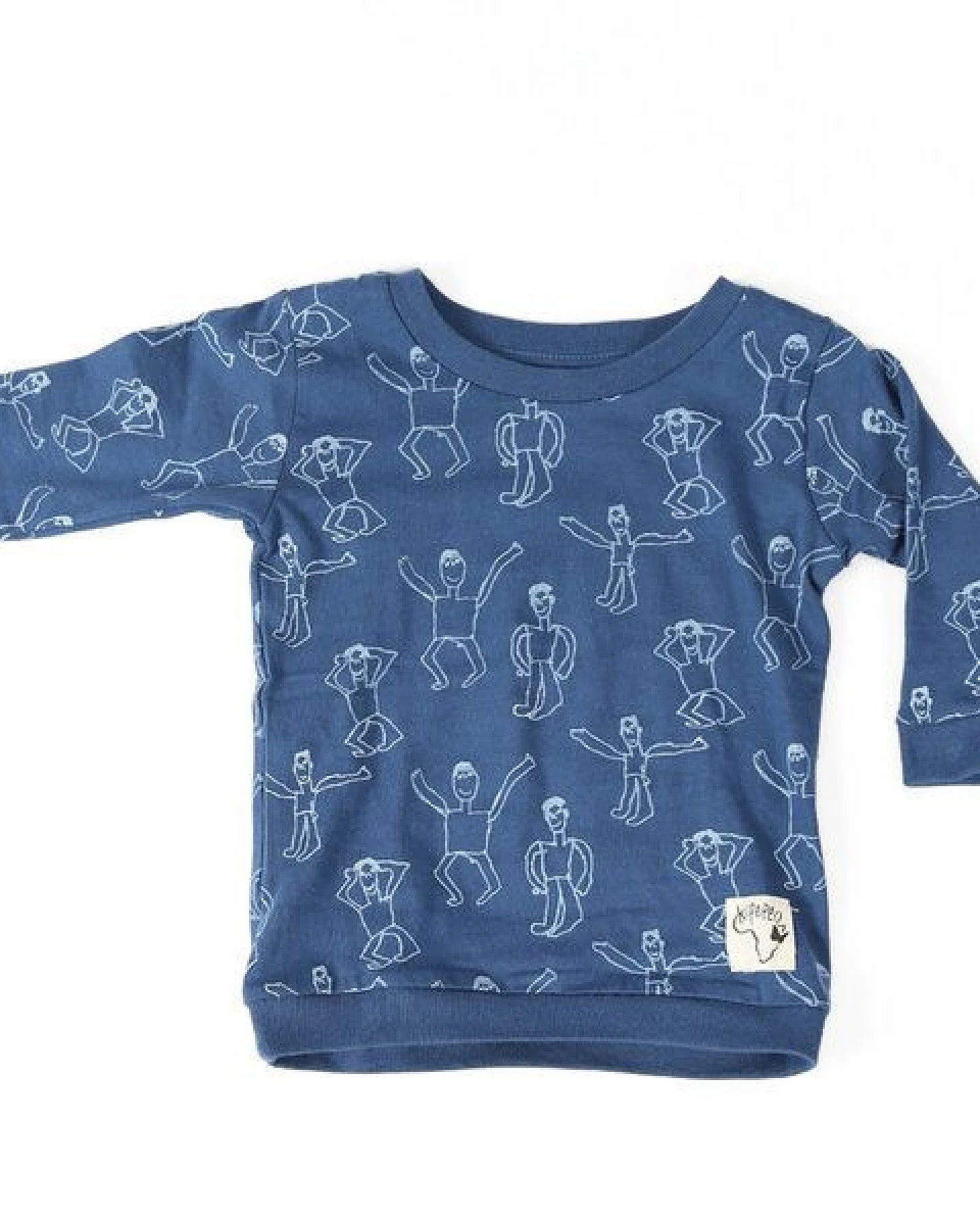 Kipepeo-Clothing Baby Schlafanzug aus Bio-Baumwolle „Dansi" Blau - AUSLAUFMODEL! – Ansicht 2
