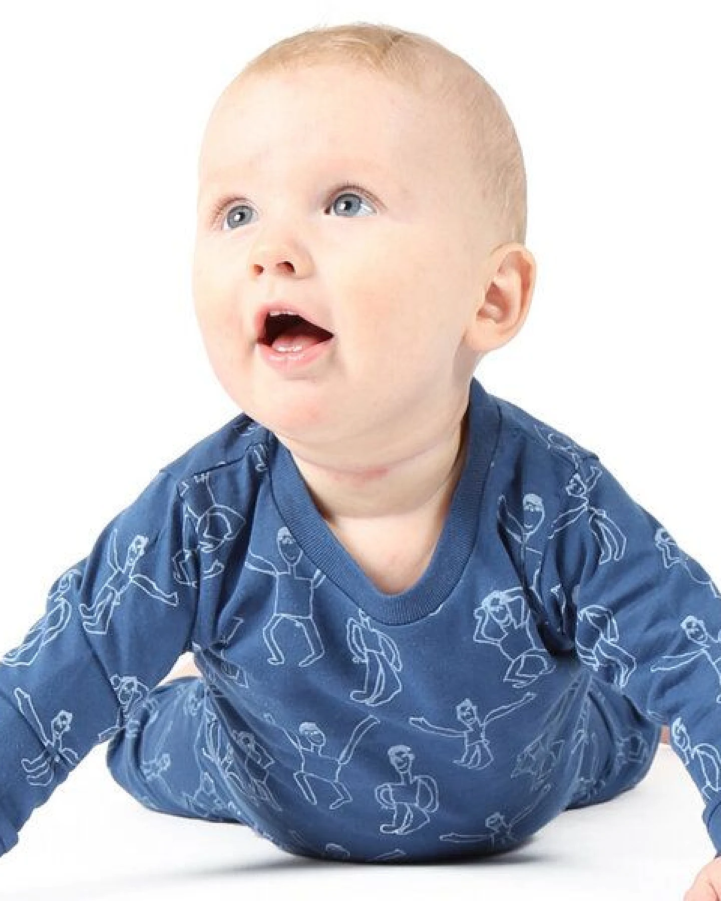 Kipepeo-Clothing Baby Schlafanzug aus Bio-Baumwolle „Dansi" Blau - AUSLAUFMODEL! – Ansicht 4