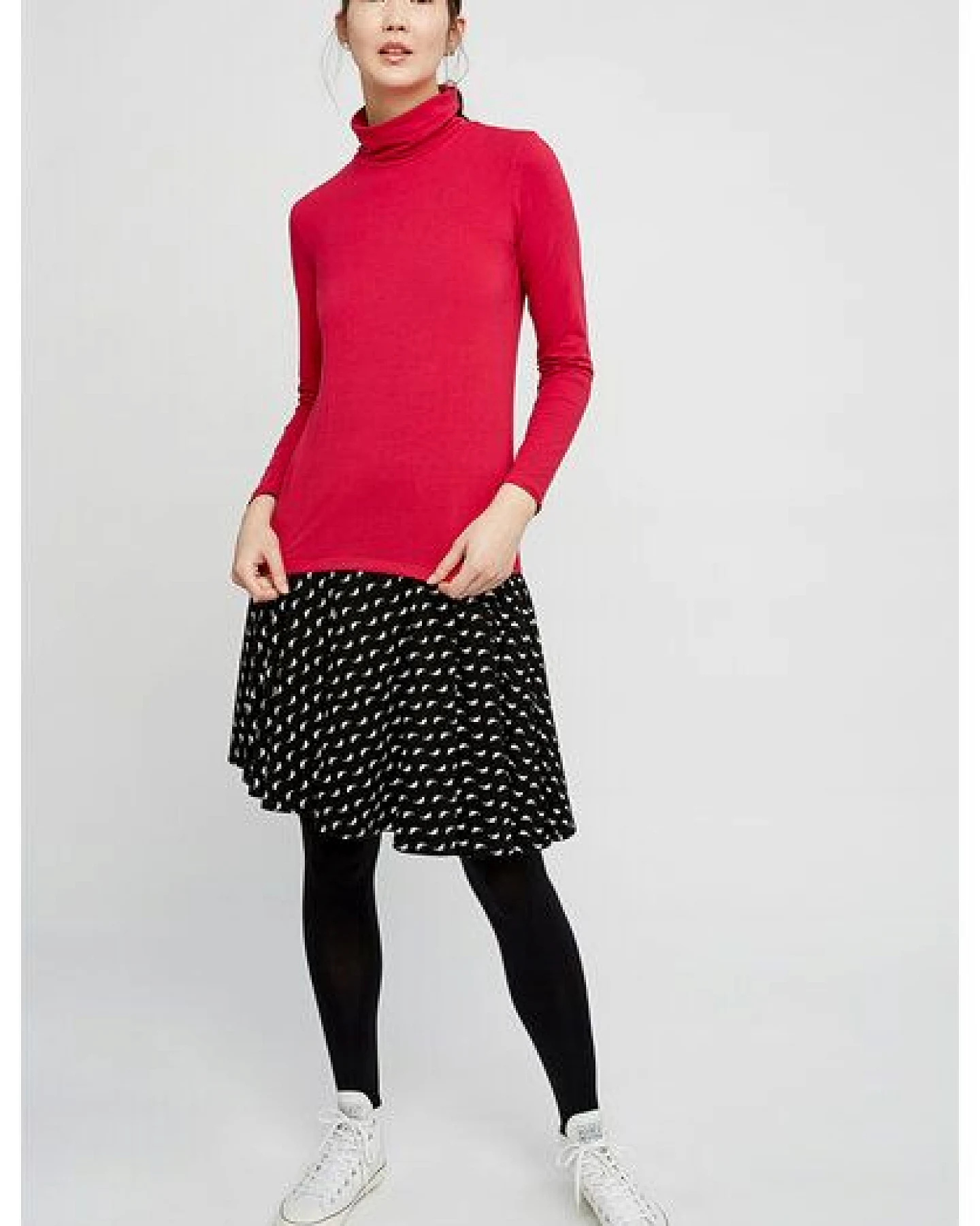 People Tree Laila Roll Neck Top Pink – Ansicht 3