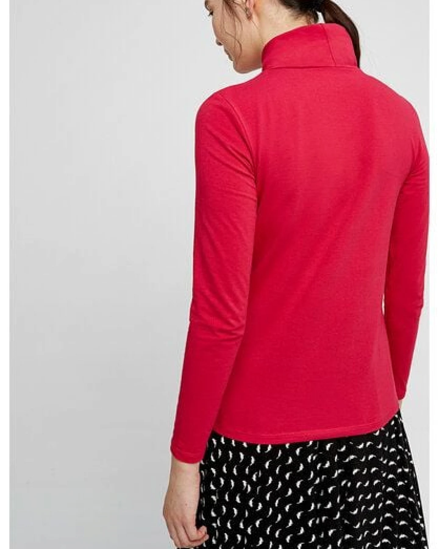 People Tree Laila Roll Neck Top Pink – Ansicht 4