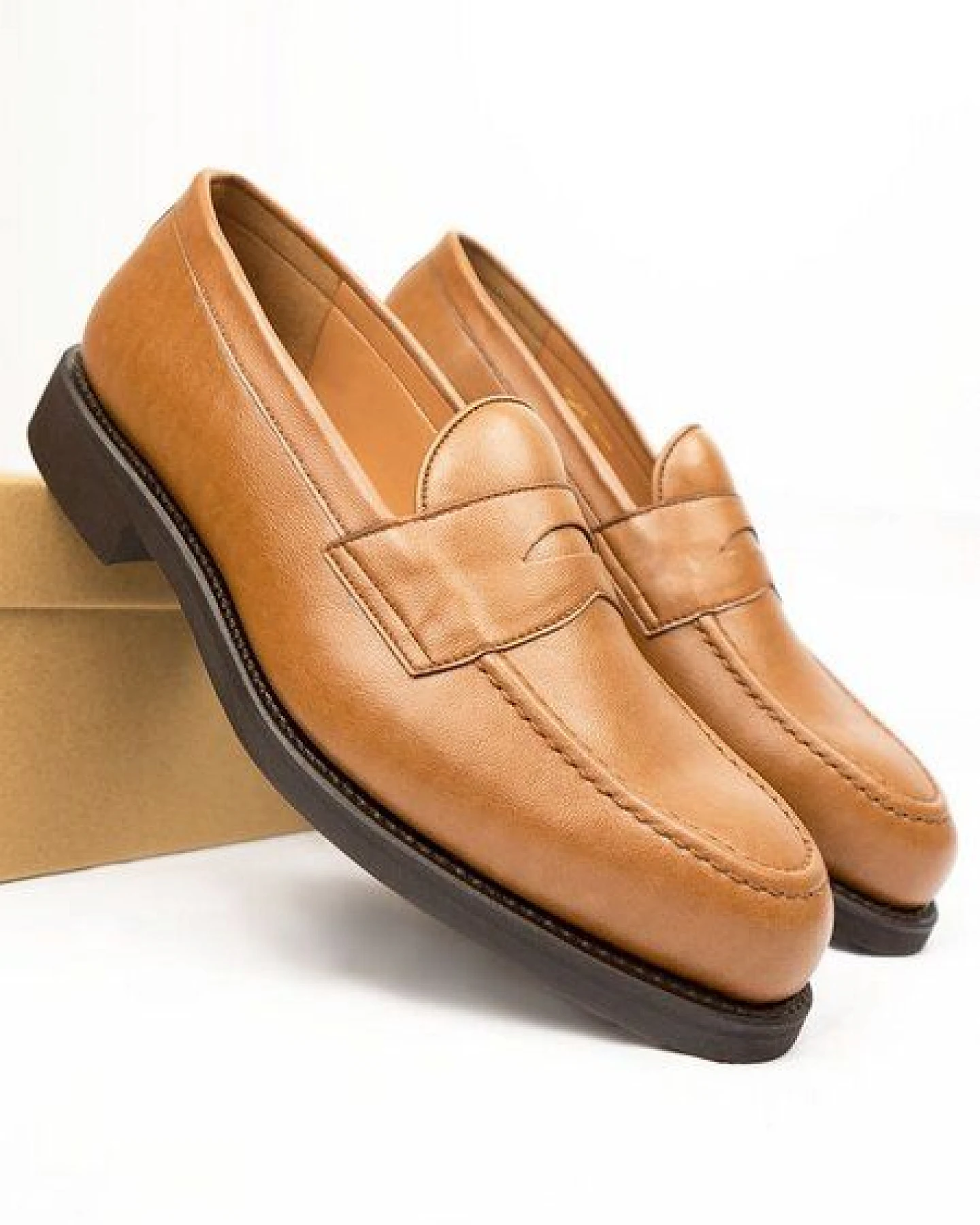 Will's Vegan Shop Goodyear Welt Loafer Hellbraun Herren – Ansicht 2