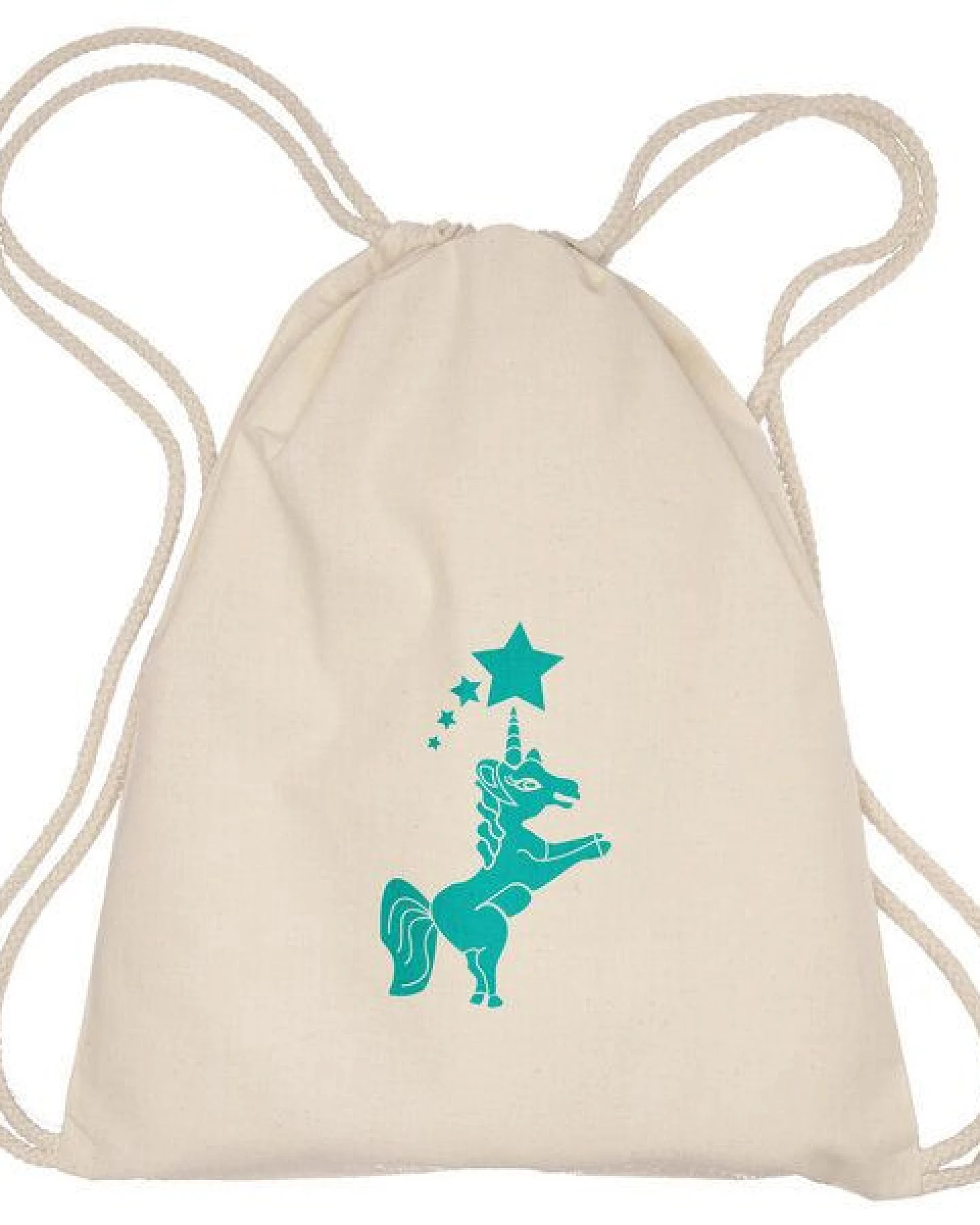 HANDGEDRUCKT Schul-Turnbeutel "Einhorn" – Ansicht 4