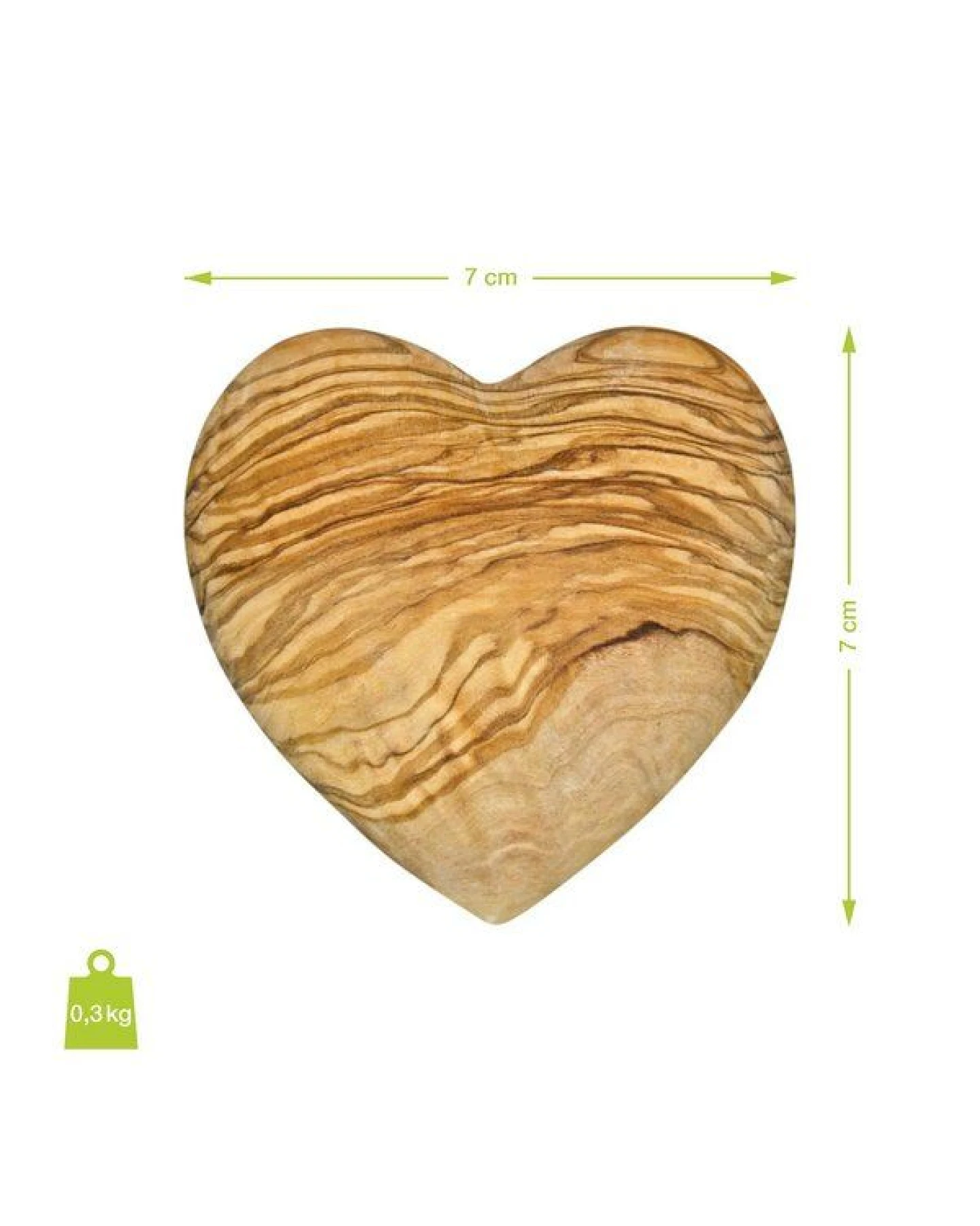 NATUREHOME Herzen Handschmeichler Olivenholz Geschenk-Set Handarbeit – Ansicht 3