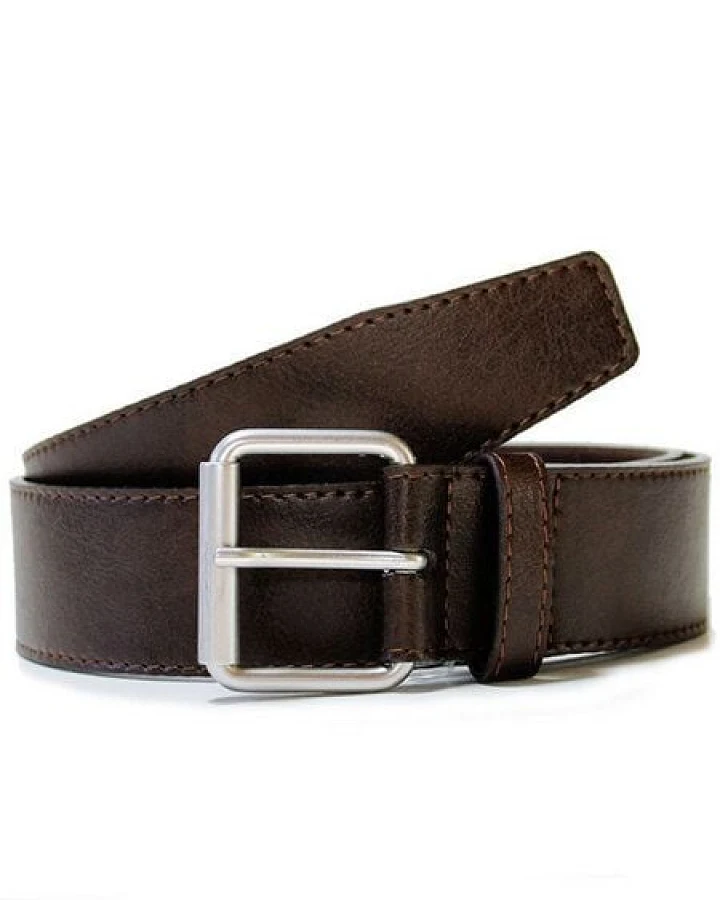 Will's Vegan Shop Jeansgürtel 4cm Dunkelbraun Herren