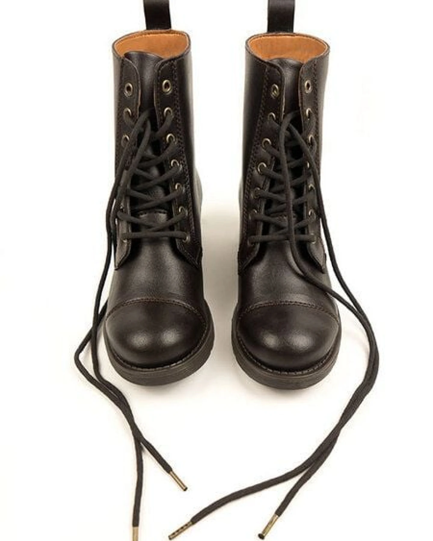 Will's Vegan Shop Flieger-Stiefel 2 Dunkelbraun Damen – Ansicht 4
