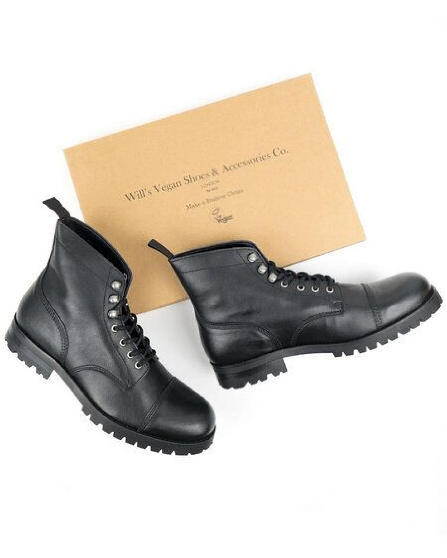 Will's Vegan Shop Arbeitsstiefel Herren – Ansicht 2