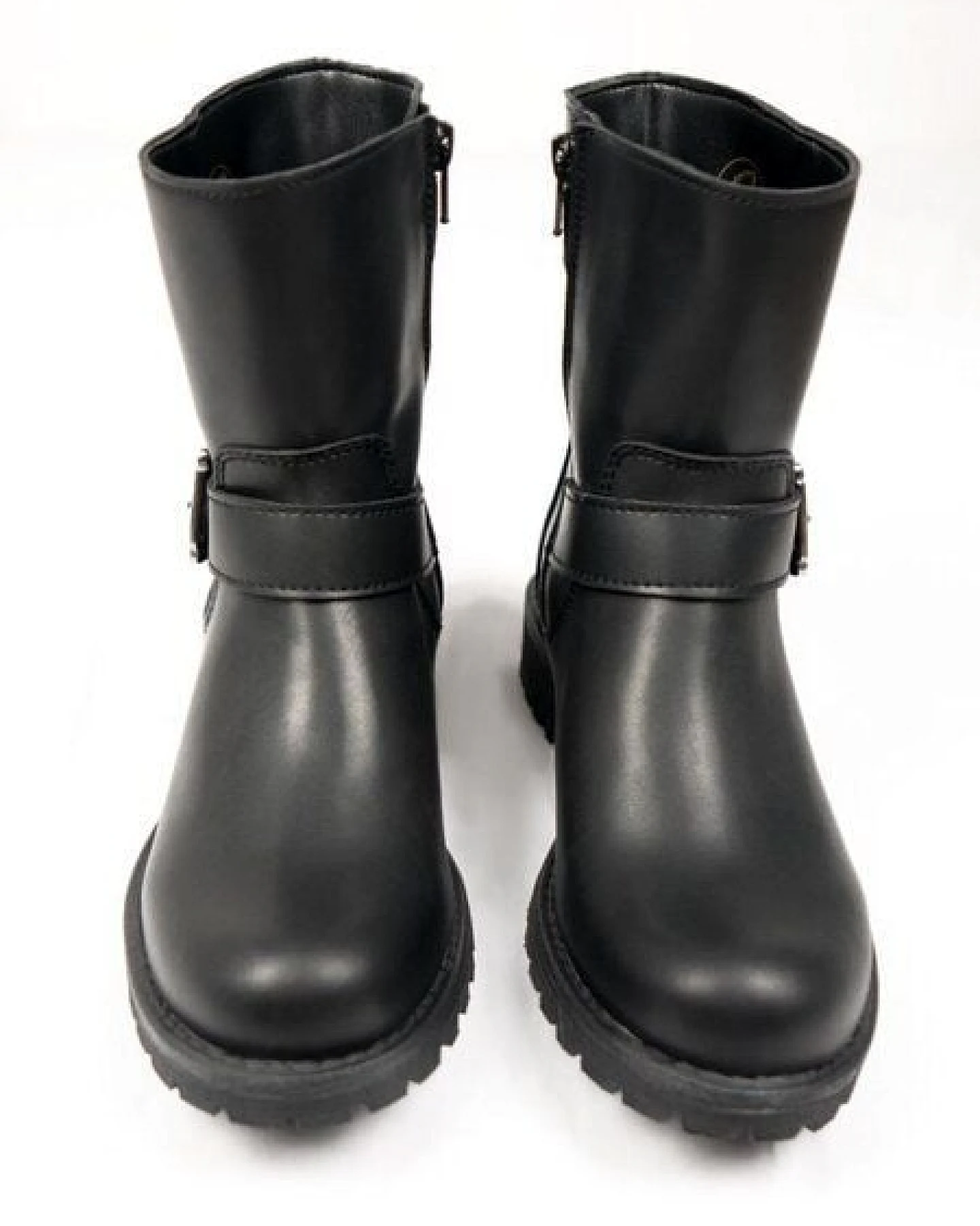 Will's Vegan Shop Biker-Stiefel Schwarz Damen – Ansicht 2