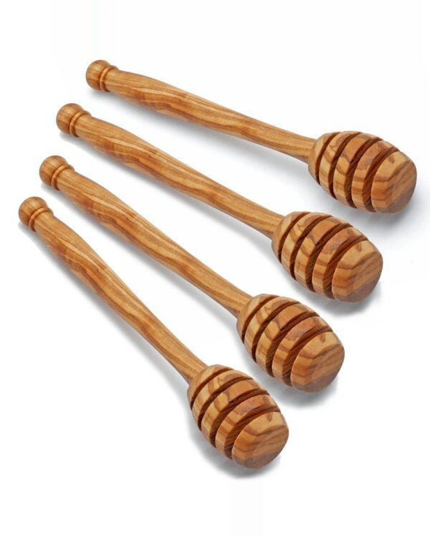 NATUREHOME Honiglöffel Honigheber Olivenholz Design 4er Set 15cm – Ansicht 3