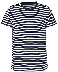 Weiß/Navy gestreift
