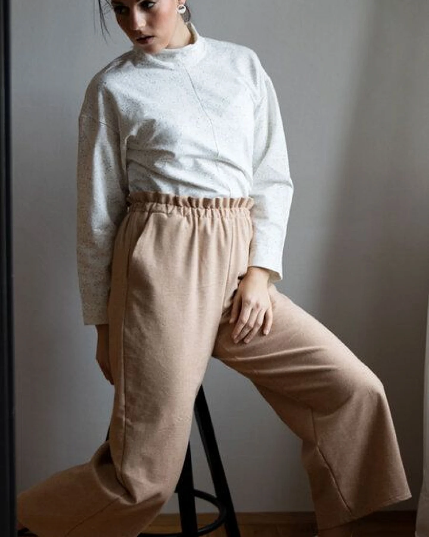 Ecostories Ladies Bioflanell-Culotte beige, Sandburg – Ansicht 2