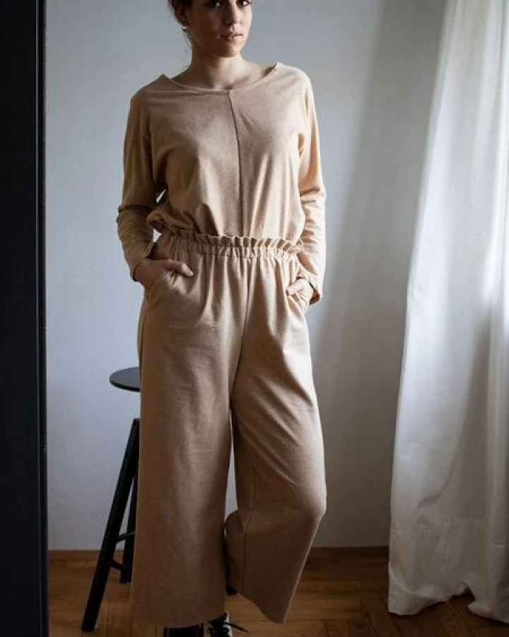 Ecostories Ladies Bioflanell-Culotte beige, Sandburg