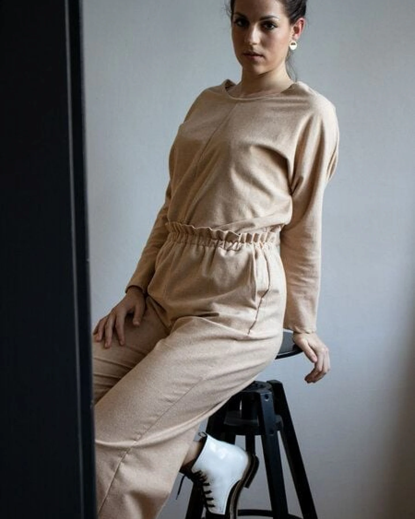 Ecostories Ladies Bioflanell-Culotte beige, Sandburg – Ansicht 4