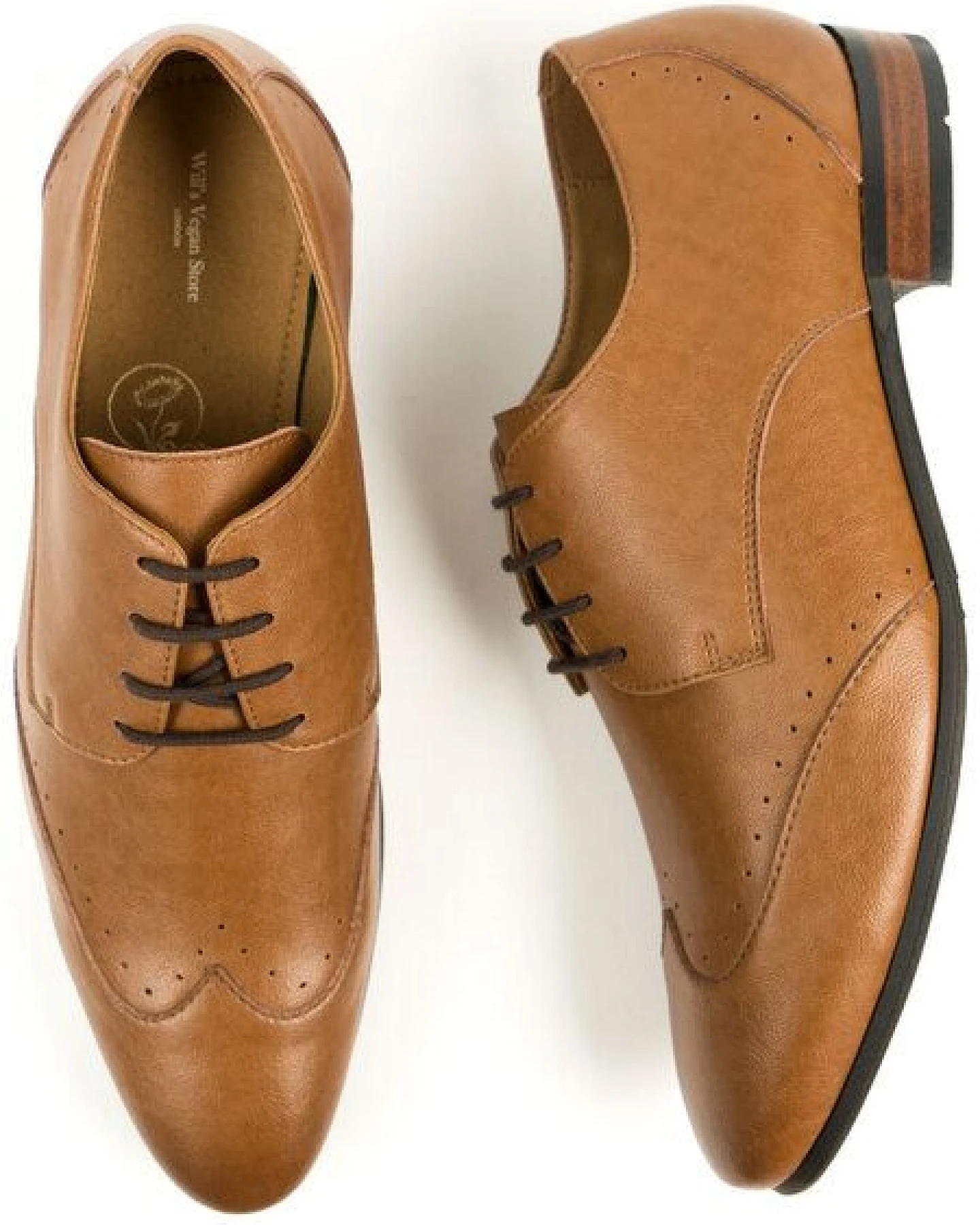 Will's Vegan Shop Slim Sole Brogues Herren – Ansicht 2