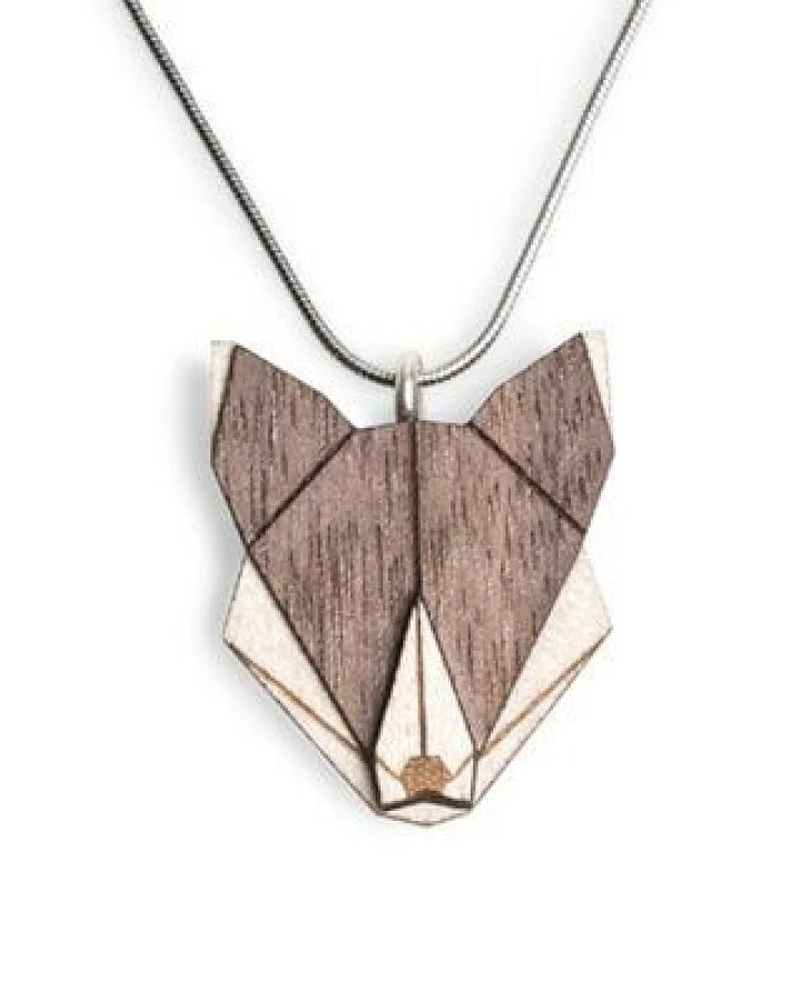 BeWooden Halskette Wolf