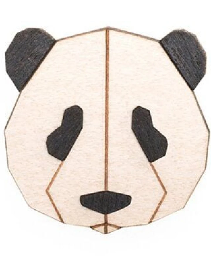 BeWooden Brosche aus Holz - Panda