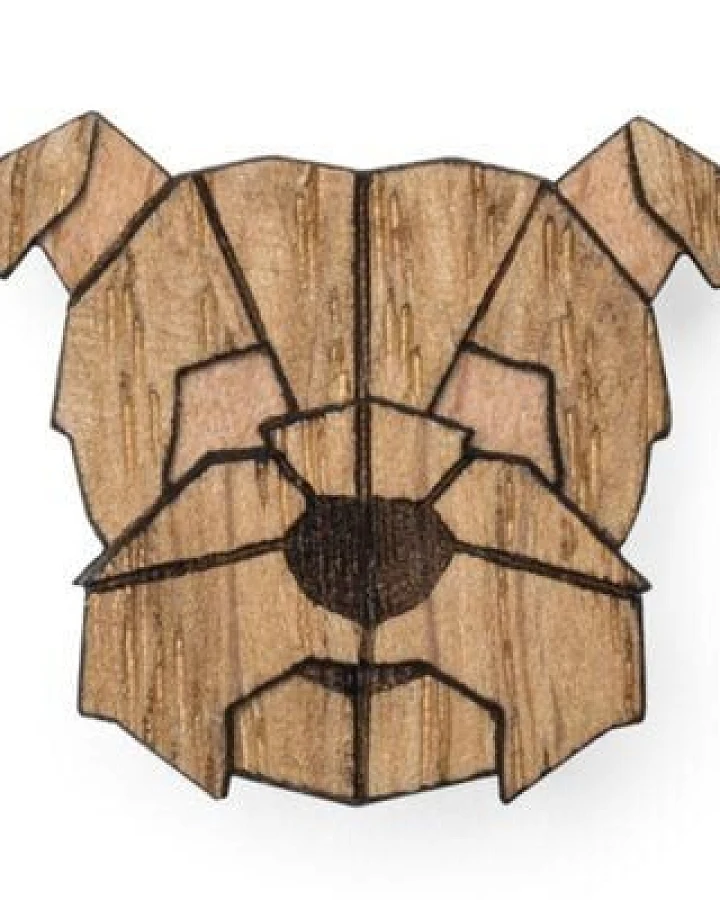 BeWooden Brosche aus Holz - Herman