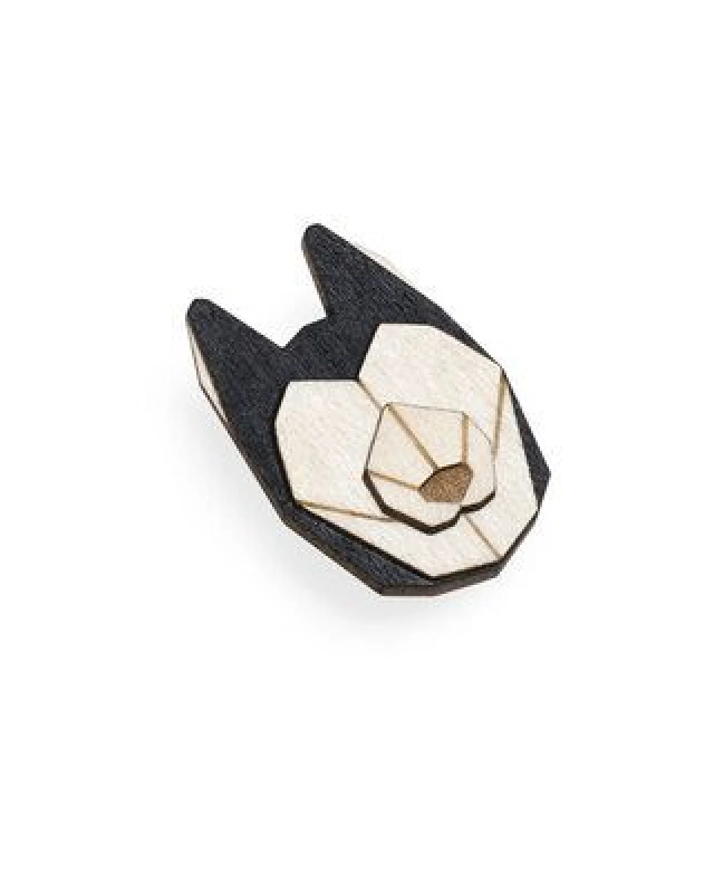 BeWooden Brosche aus Holz - Husky – Ansicht 3