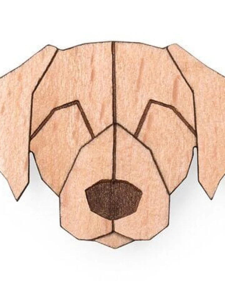 BeWooden Brosche aus Holz - Labrador