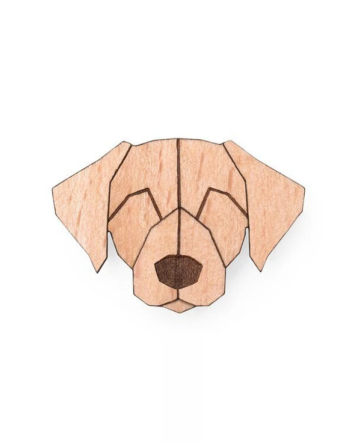 BeWooden Brosche aus Holz - Labrador