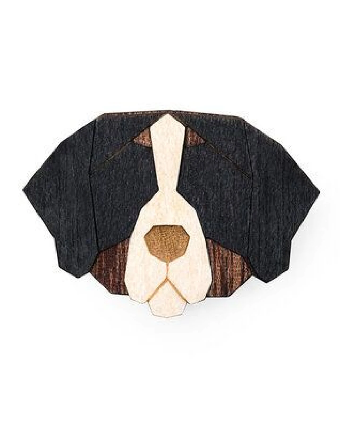 BeWooden Brosche aus Holz "Bernese Mountain" – Ansicht 4