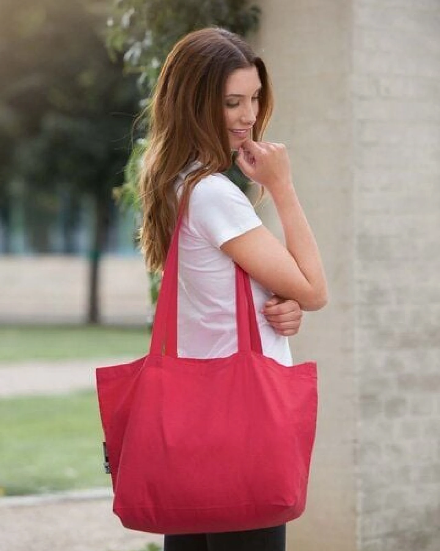 Neutral® Baumwolltasche Einkaufstasche Shopper Breit Lange Henkel – Ansicht 2