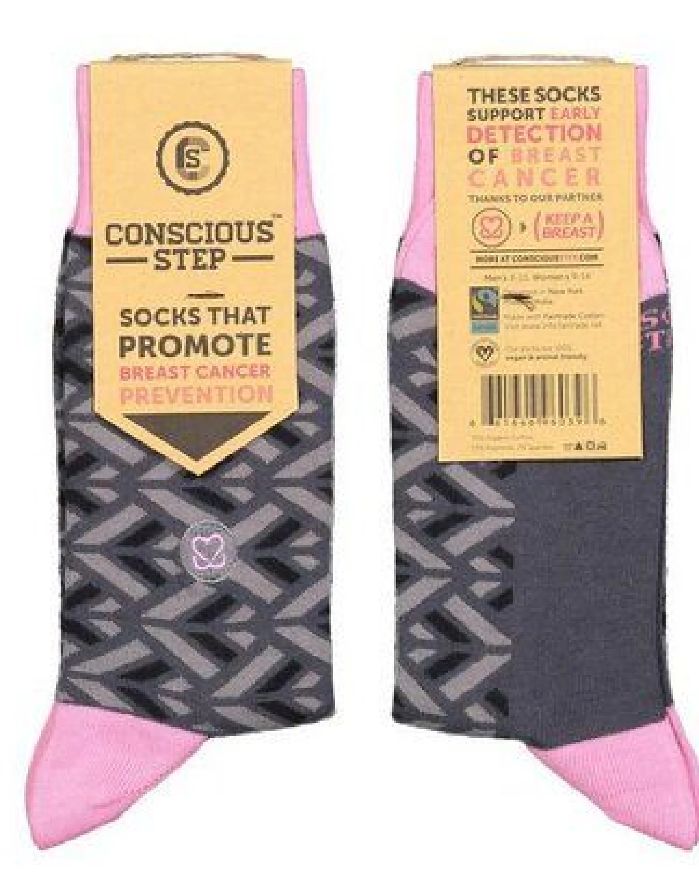Conscious Step Socken, die Prävention von Brustkrebs fördern – Ansicht 2