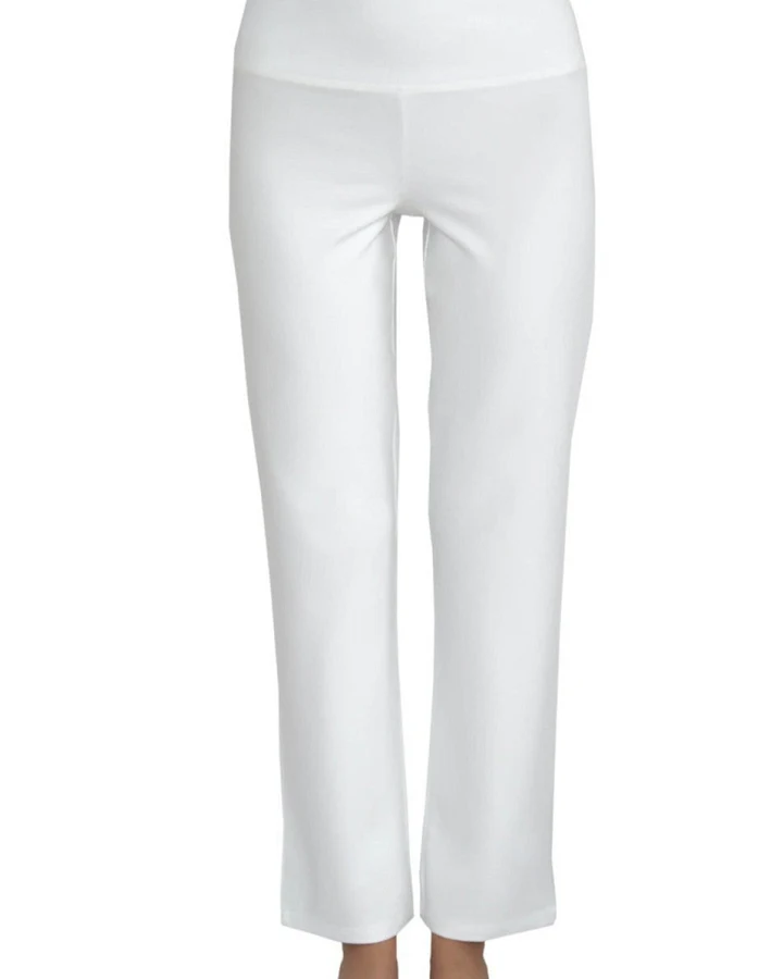 Leela Cotton Damen vegan Yogahose Straight Leg Natural White
