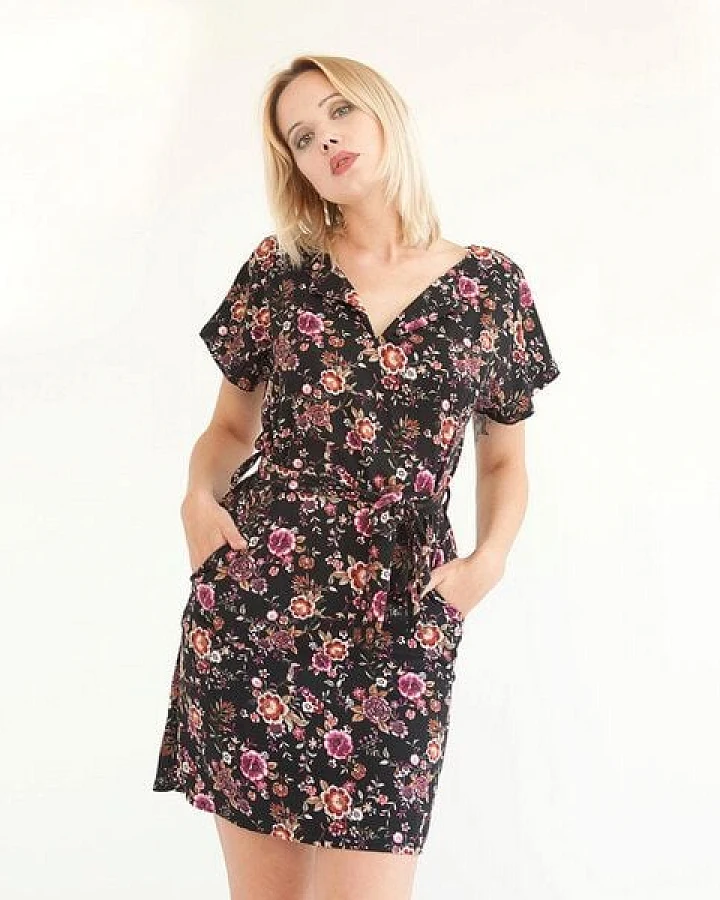 WiDDA berlin Kleid "Aster" aus Viskose mit Blüten