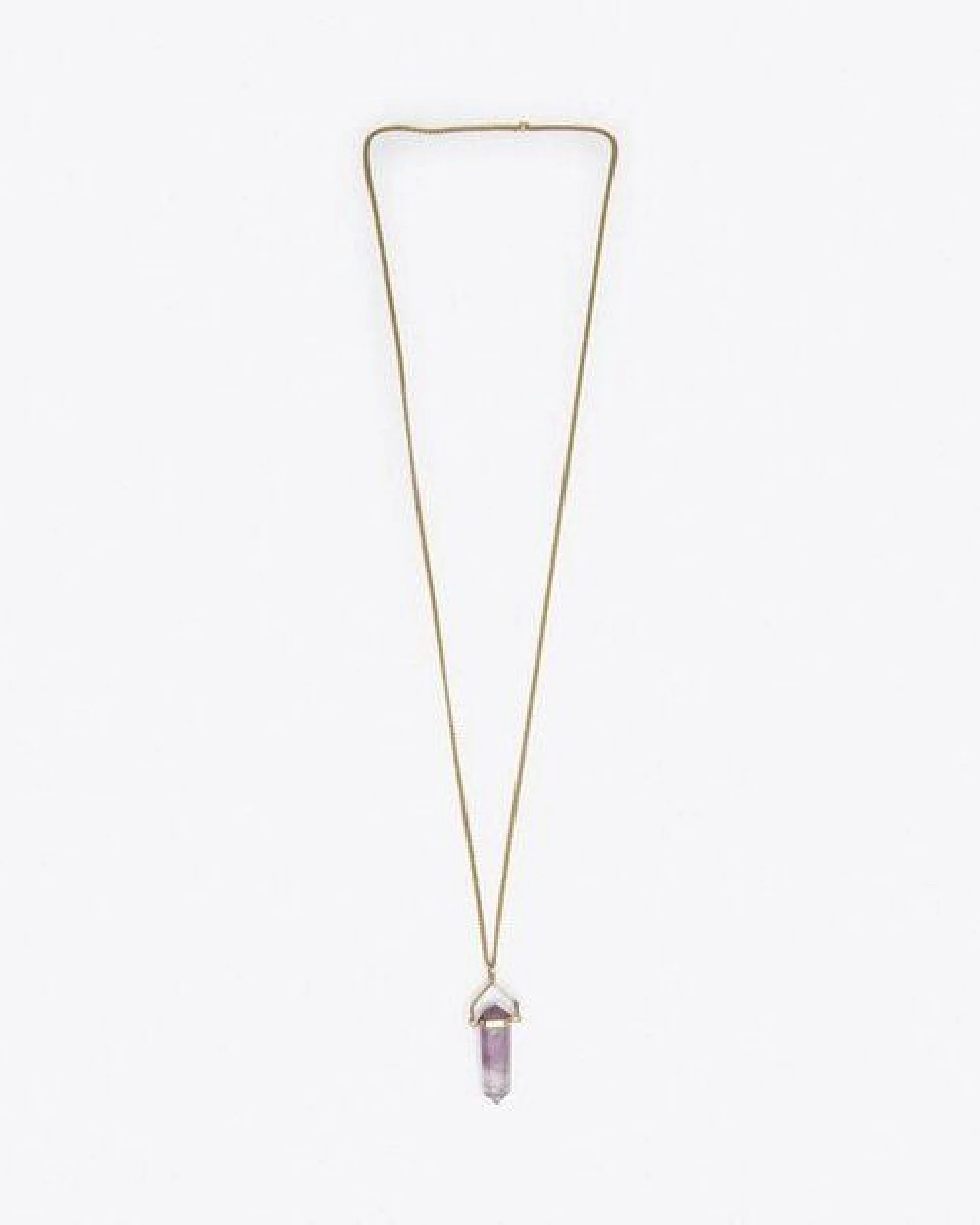Crystal and Sage Amethyst Halskette in Pendelform gold – Ansicht 3