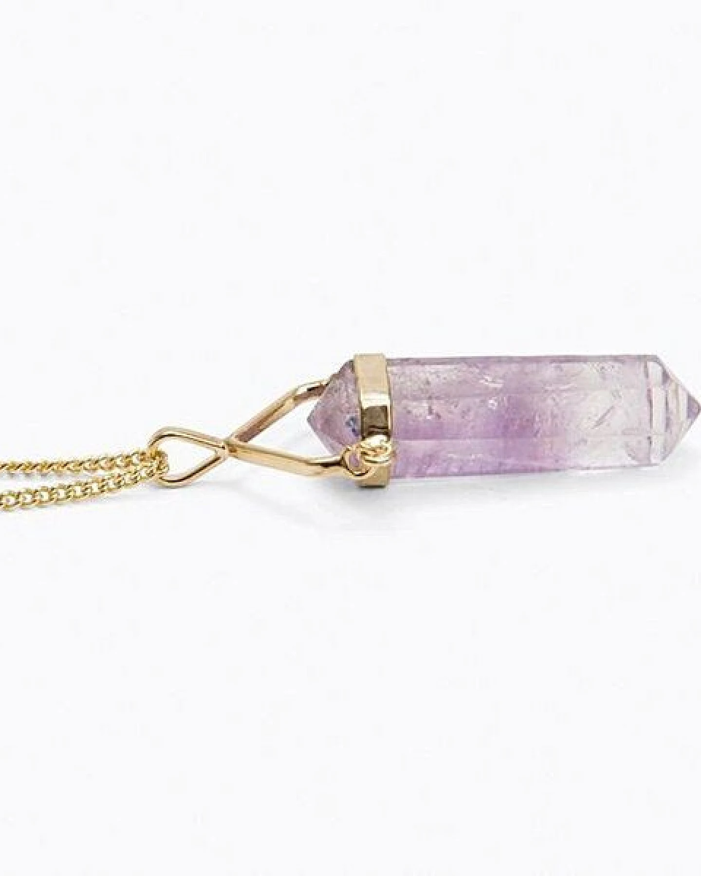 Crystal and Sage Amethyst Halskette in Pendelform gold – Ansicht 2