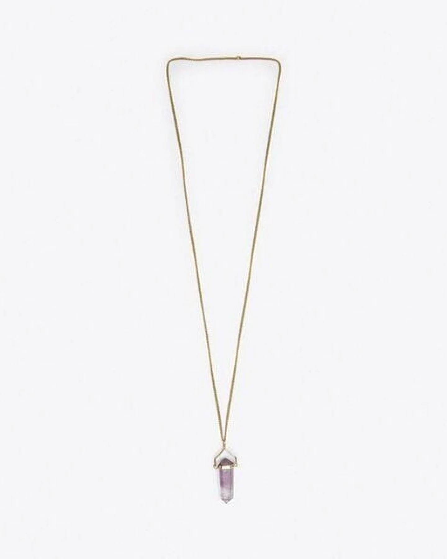 Crystal and Sage Amethyst Halskette in Pendelform gold – Ansicht 3