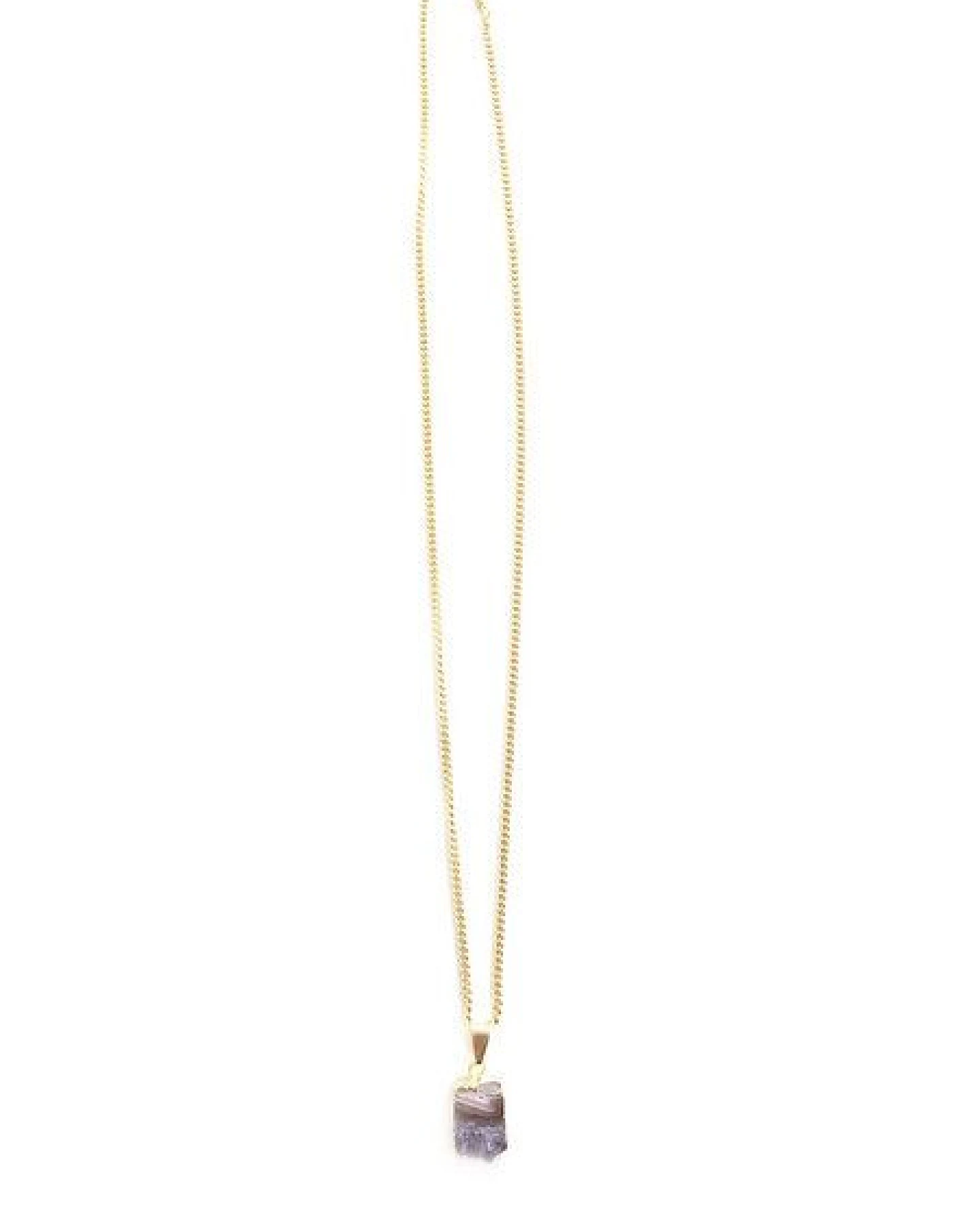 Crystal and Sage Arwen - vergoldete Amethyst Halskette – Ansicht 2