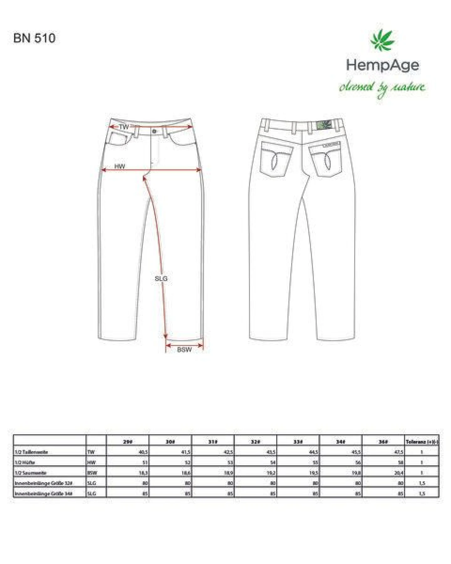 Unisex Five-Pocket Jeans von HempAge – Ansicht 3
