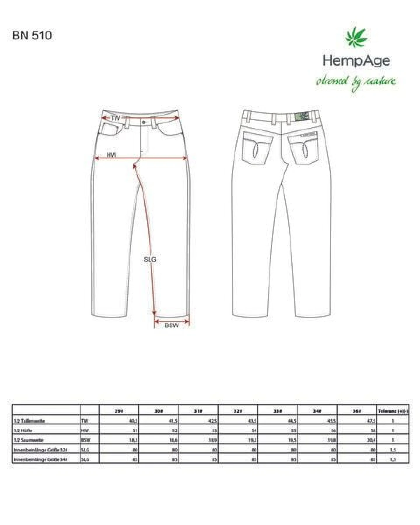 Unisex Five-Pocket Jeans von HempAge – Ansicht 3