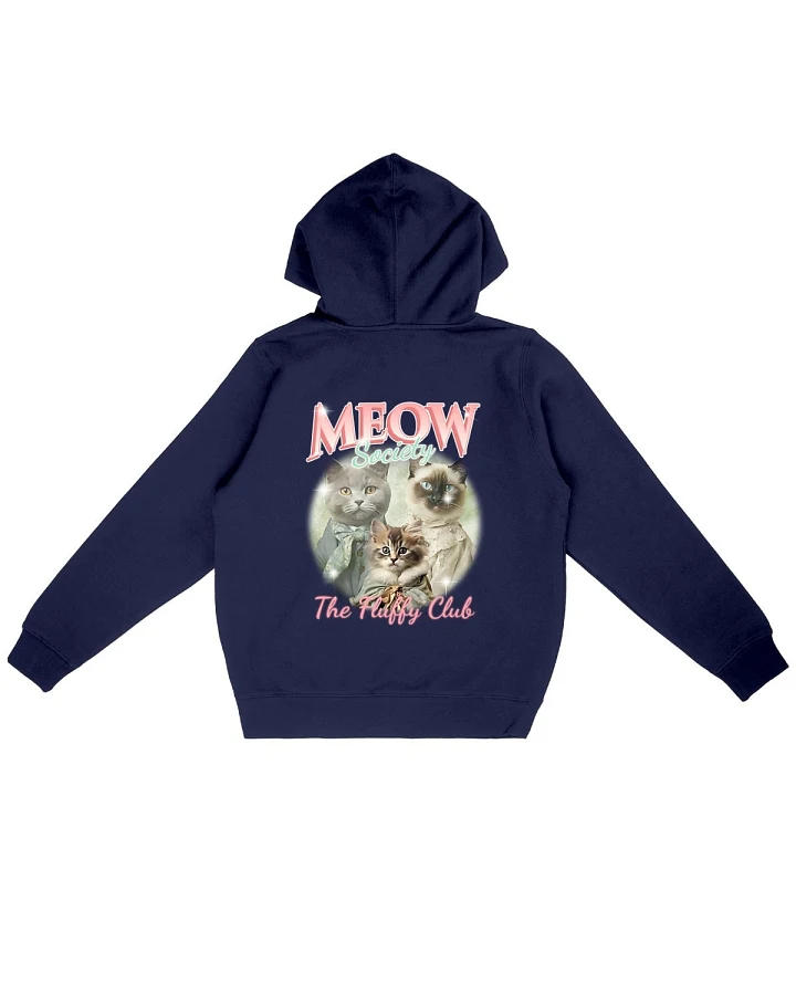 Oat Milk Club Damen vegan Hoodie Meow Society Marineblau