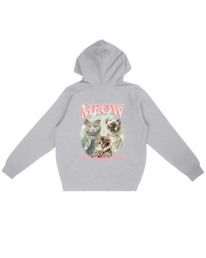 Oat Milk Club Damen vegan Hoodie Meow Society Heather Grey