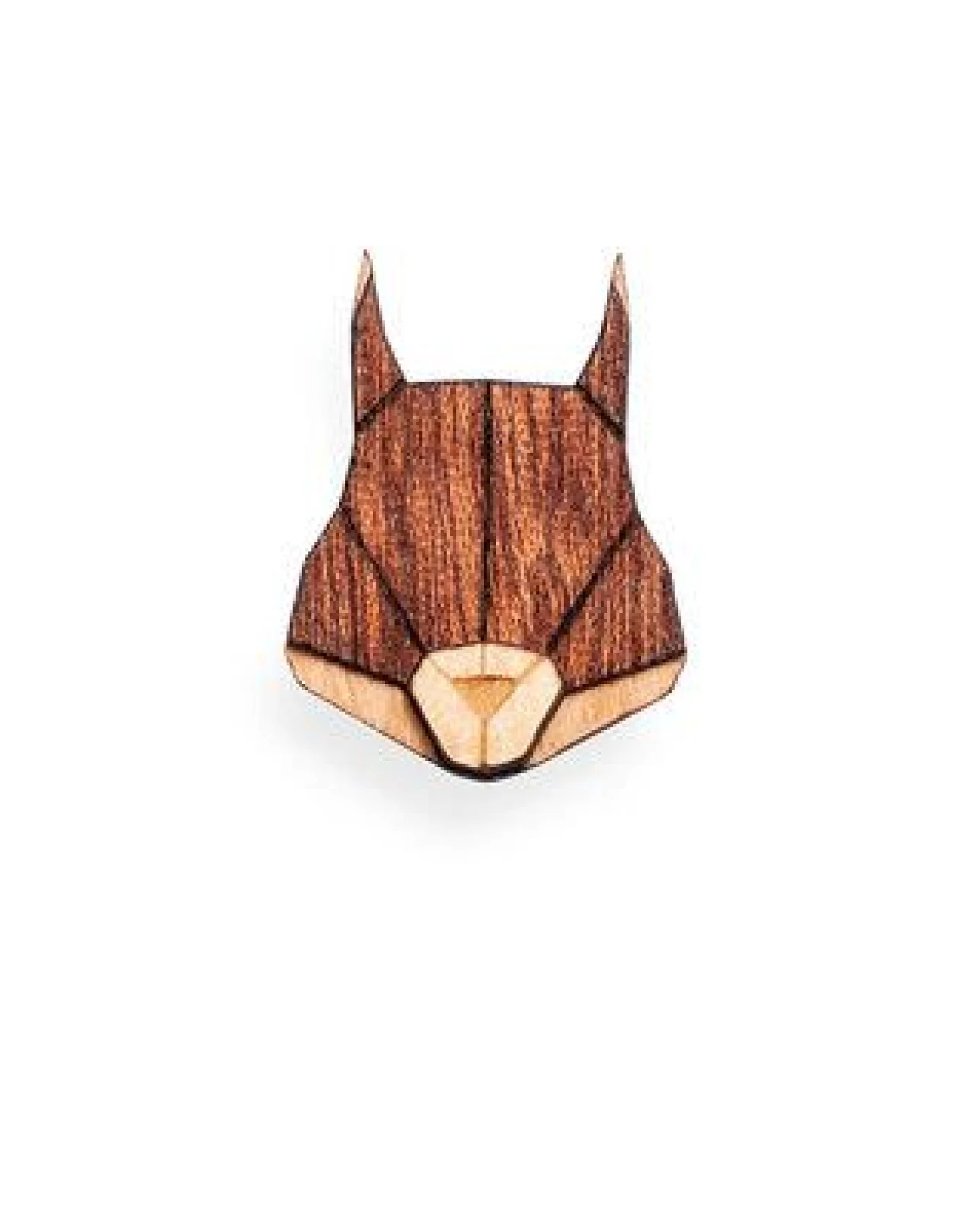 BeWooden Broschen aus Holz Set - "Eichhörnchen, Fuchs + Bär" – Ansicht 3