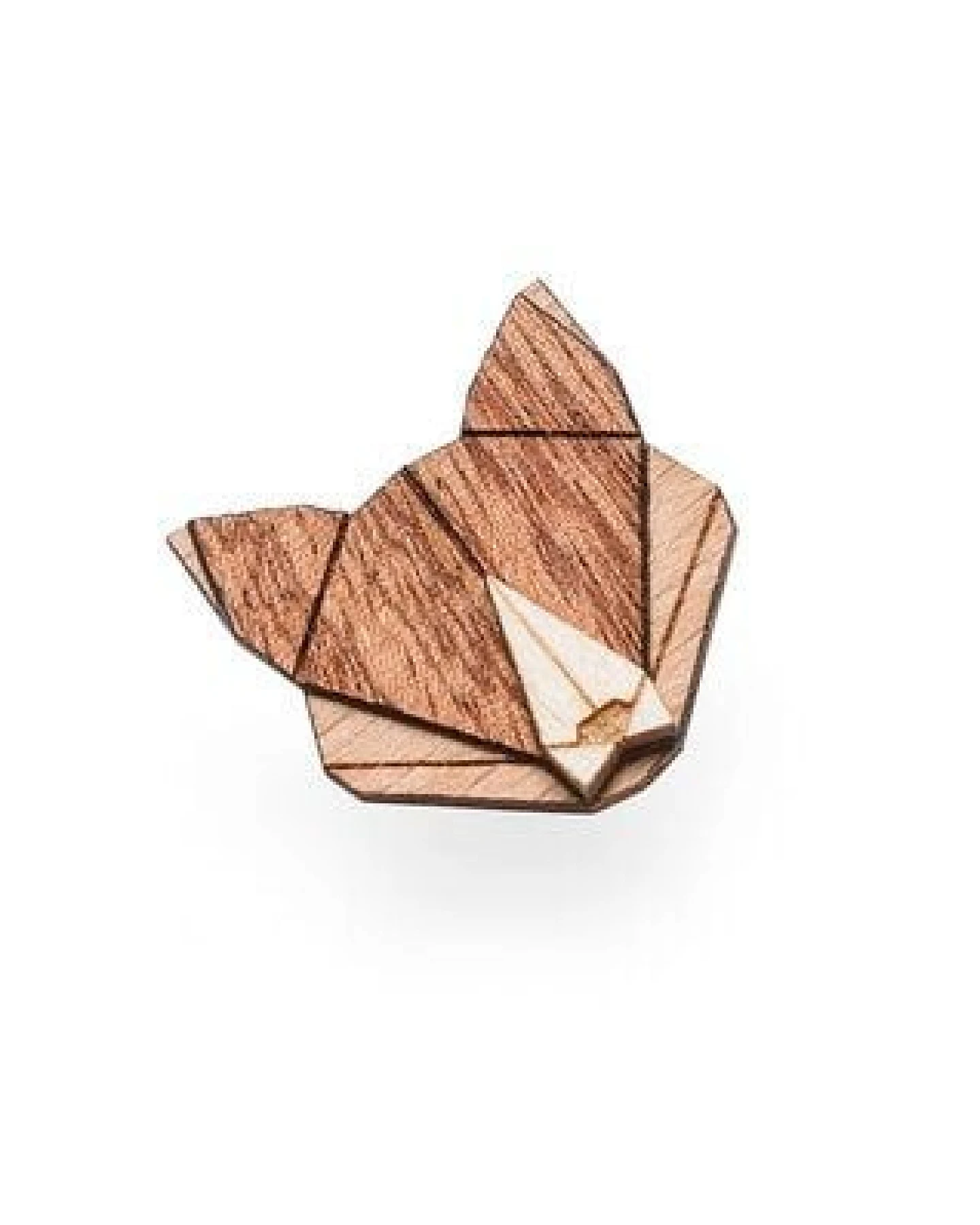 BeWooden Broschen aus Holz Set - "Eichhörnchen, Fuchs + Bär" – Ansicht 4