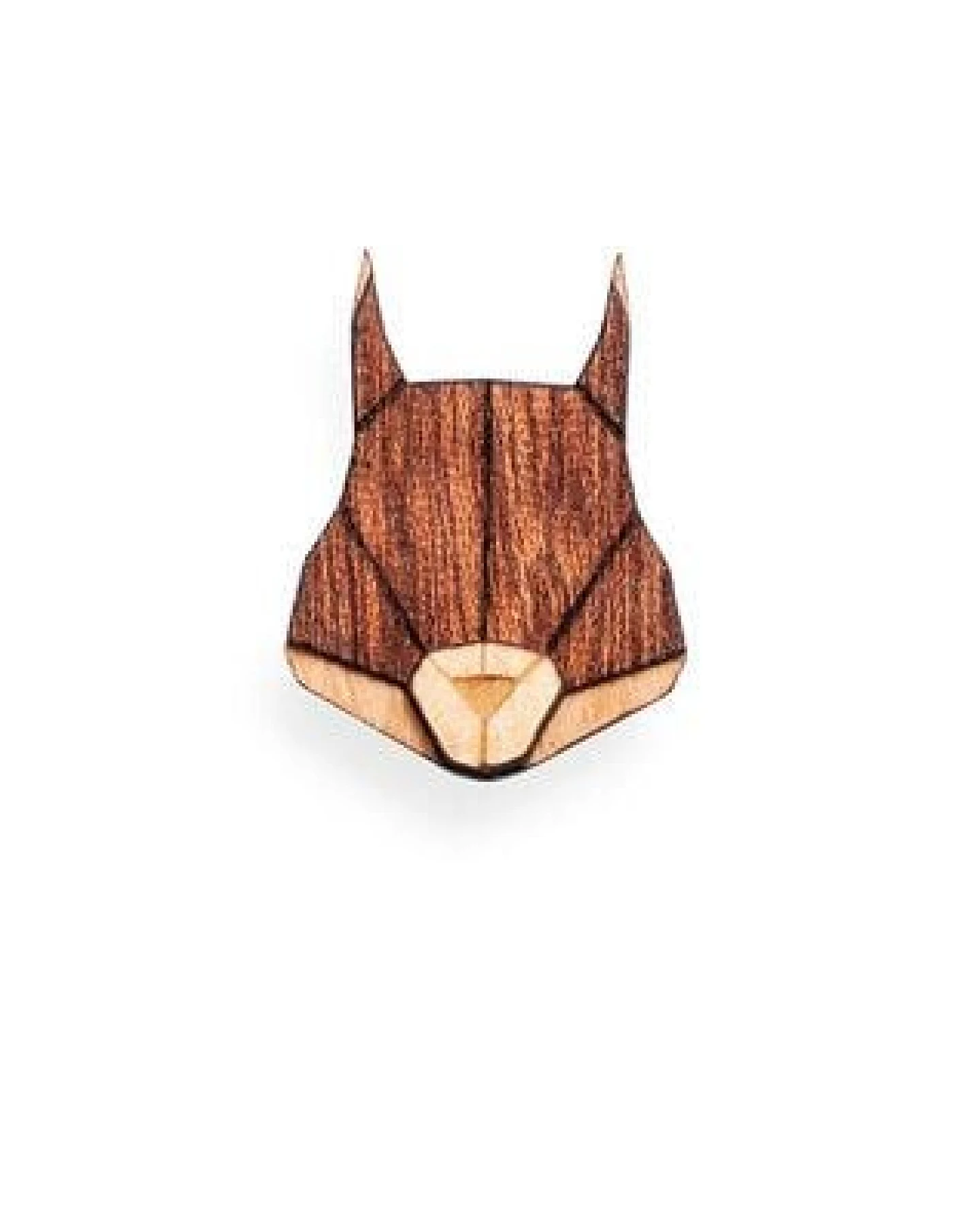 BeWooden Broschen aus Holz Set - "Eichhörnchen, Fuchs + Bär" – Ansicht 3