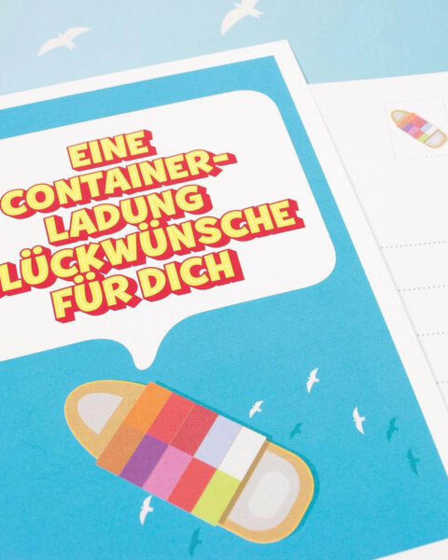 Bow & Hummingbird Postkarte Containerladung – Ansicht 2