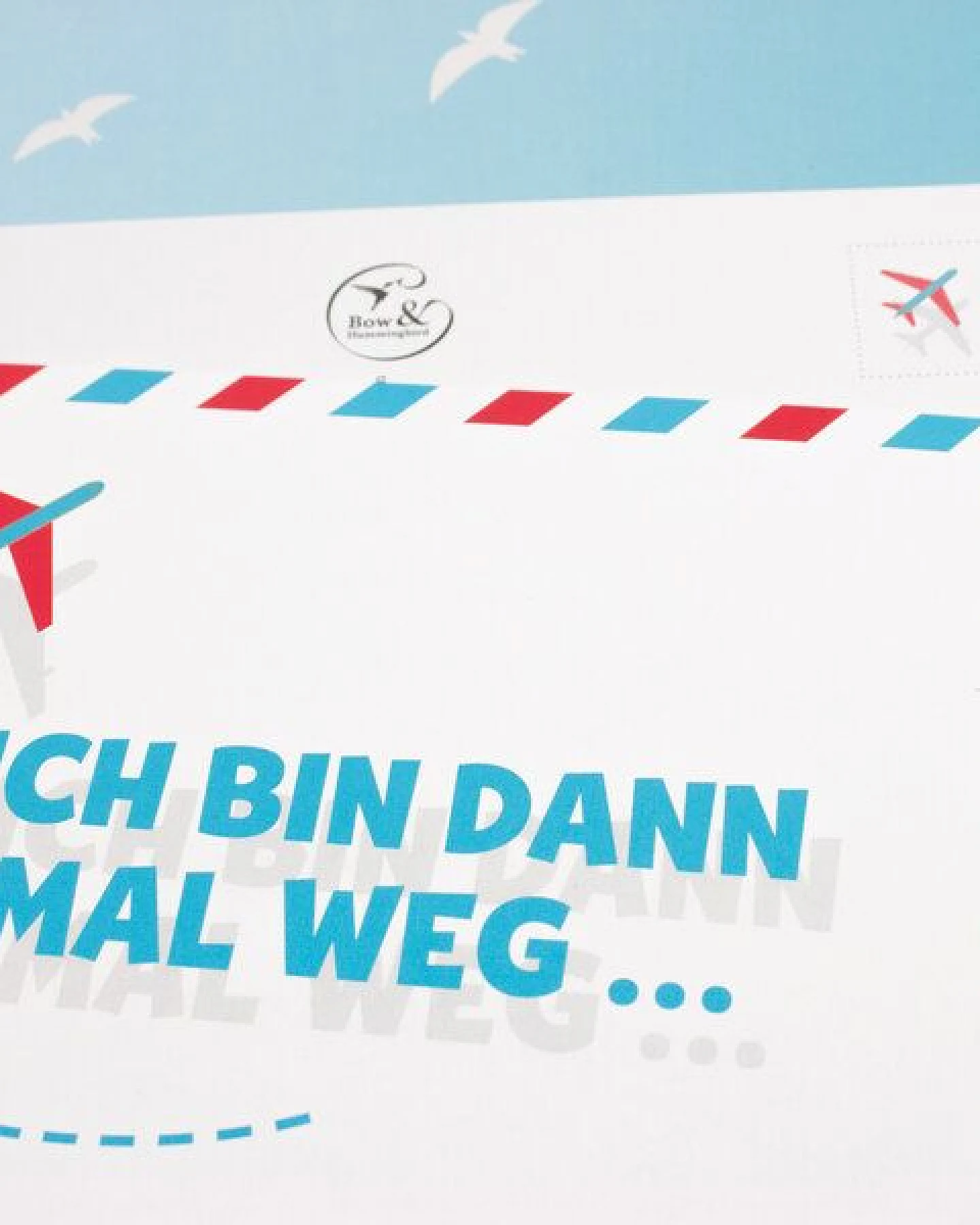 Bow & Hummingbird Postkarte "Ich bin dann mal weg" – Ansicht 2
