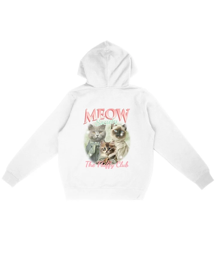 Oat Milk Club Damen vegan Kapuzenpulli Meow Society Weiß