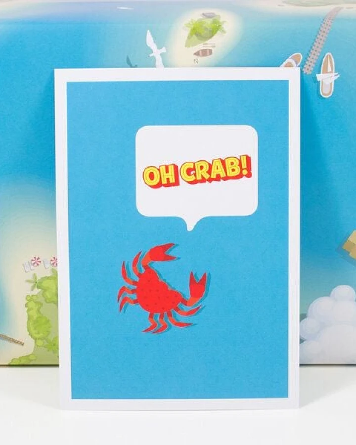 Bow & Hummingbird Postkarte "Oh crab"